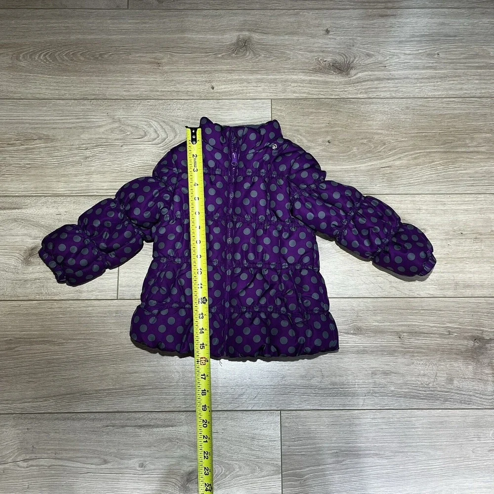 Carters Puffer Coat‎ 36 Months Purple Polka Dot Winter Warm Padded Jacket